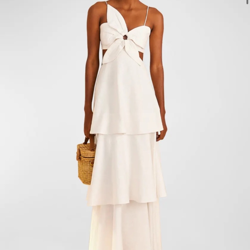 Farm Rio Linen Blend Maxi Dress